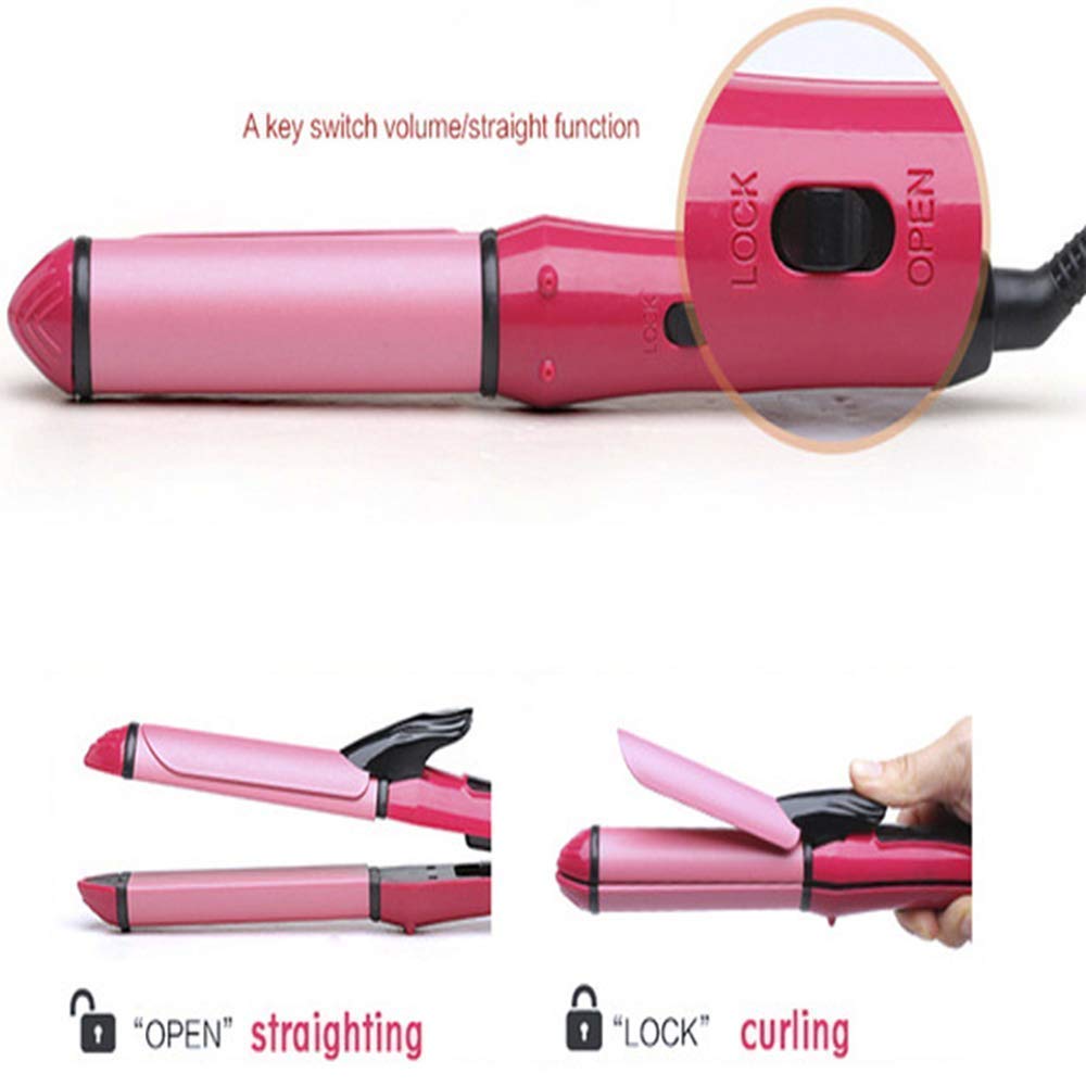 2-in-1 Hair Straightener and Curler.