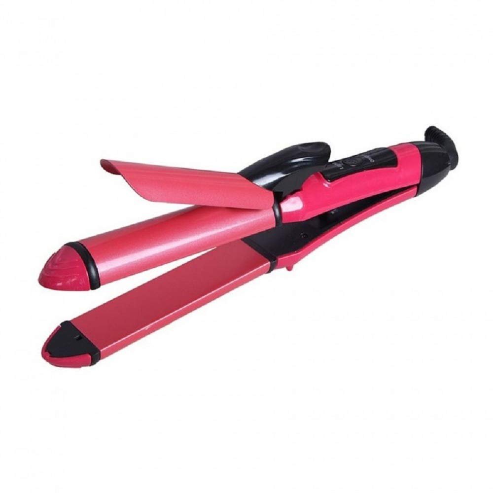 2-in-1 Hair Straightener and Curler.
