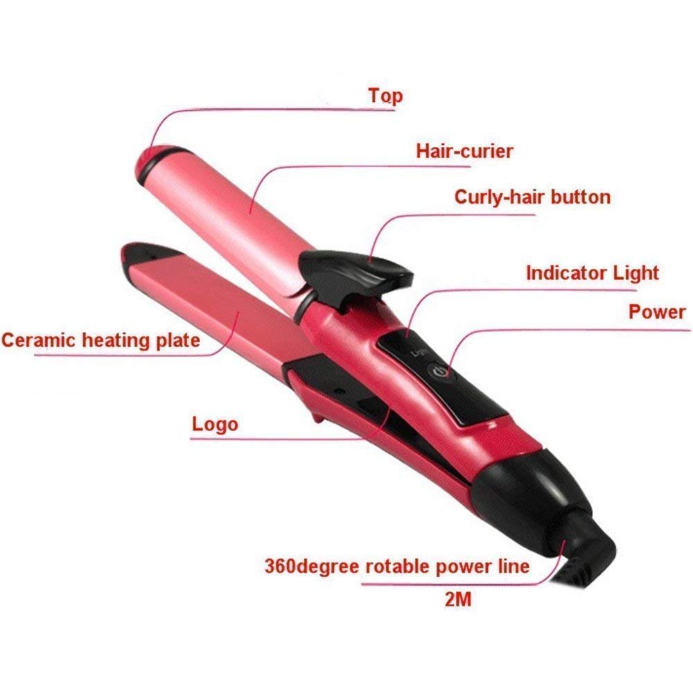 2-in-1 Hair Straightener and Curler.