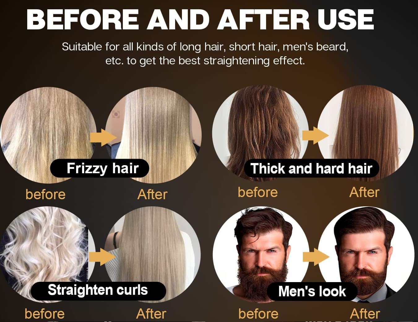 3-in-1 Mini Ceramic Hair Straightener Brush.