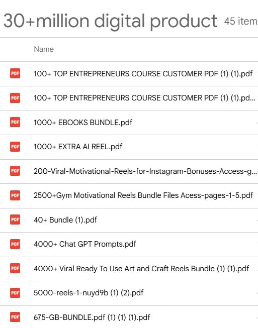 30 Million+ plus Digital Products Bundle.