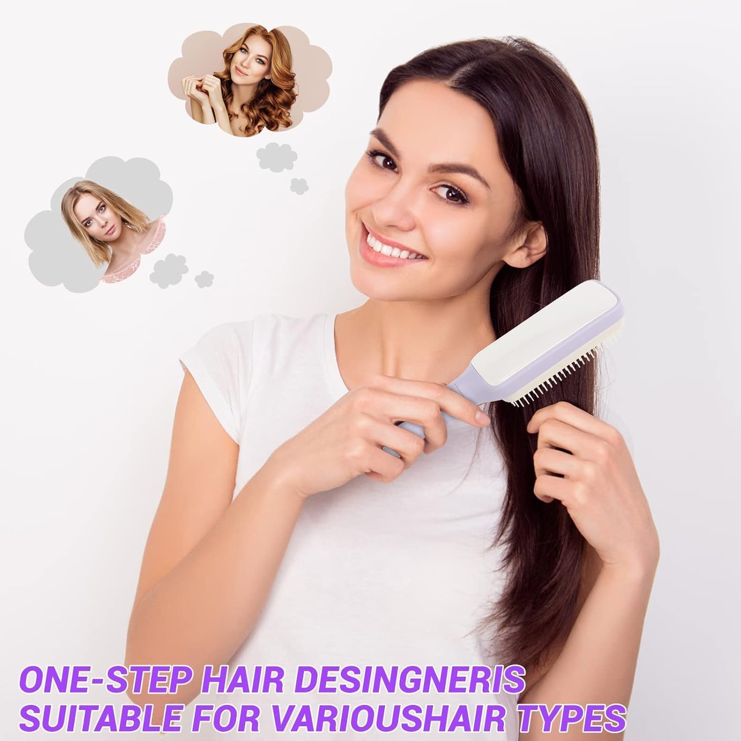 4-in-1 Self-Cleaning Detangling Hairbrush.