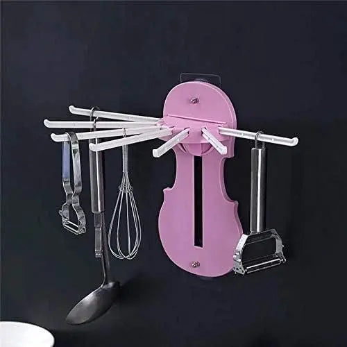 7-in-1 Multifunction Retractable Wall-Mounted Pull-Out Hanger Rack.