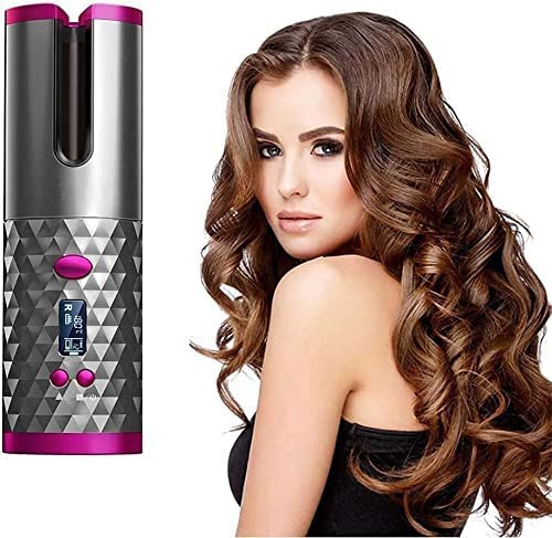 Cordless Automatic Hair Curler with LCD Display.