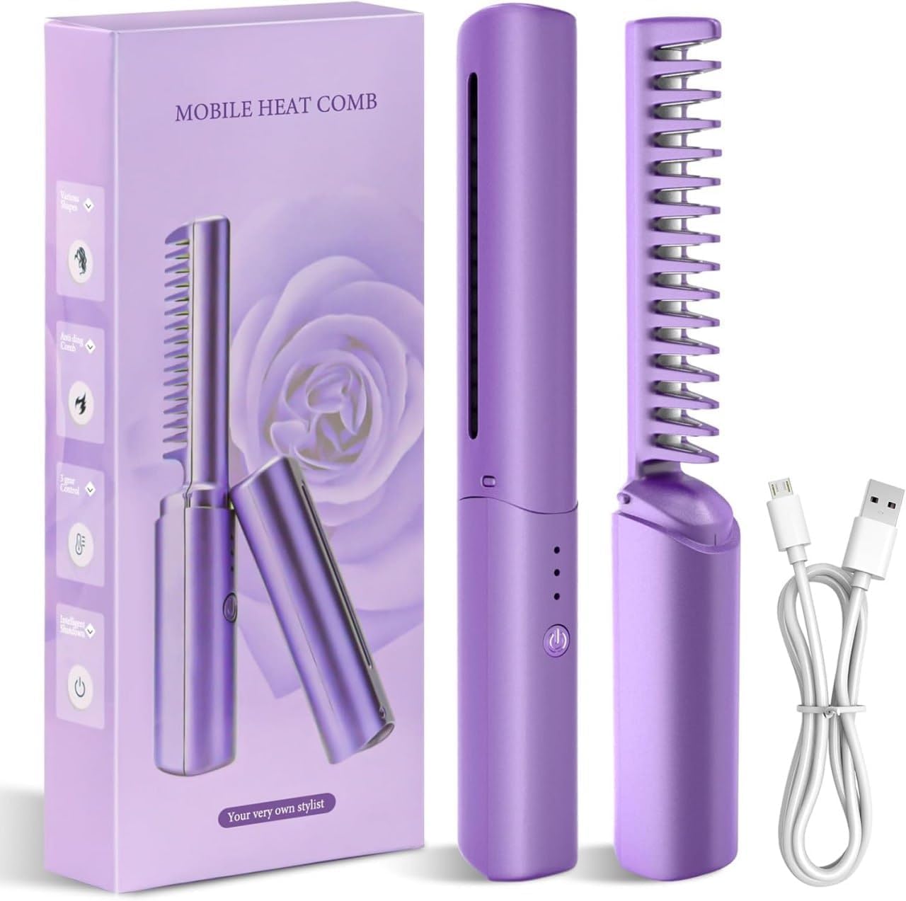 Rechargeable Hair Straightener Comb.