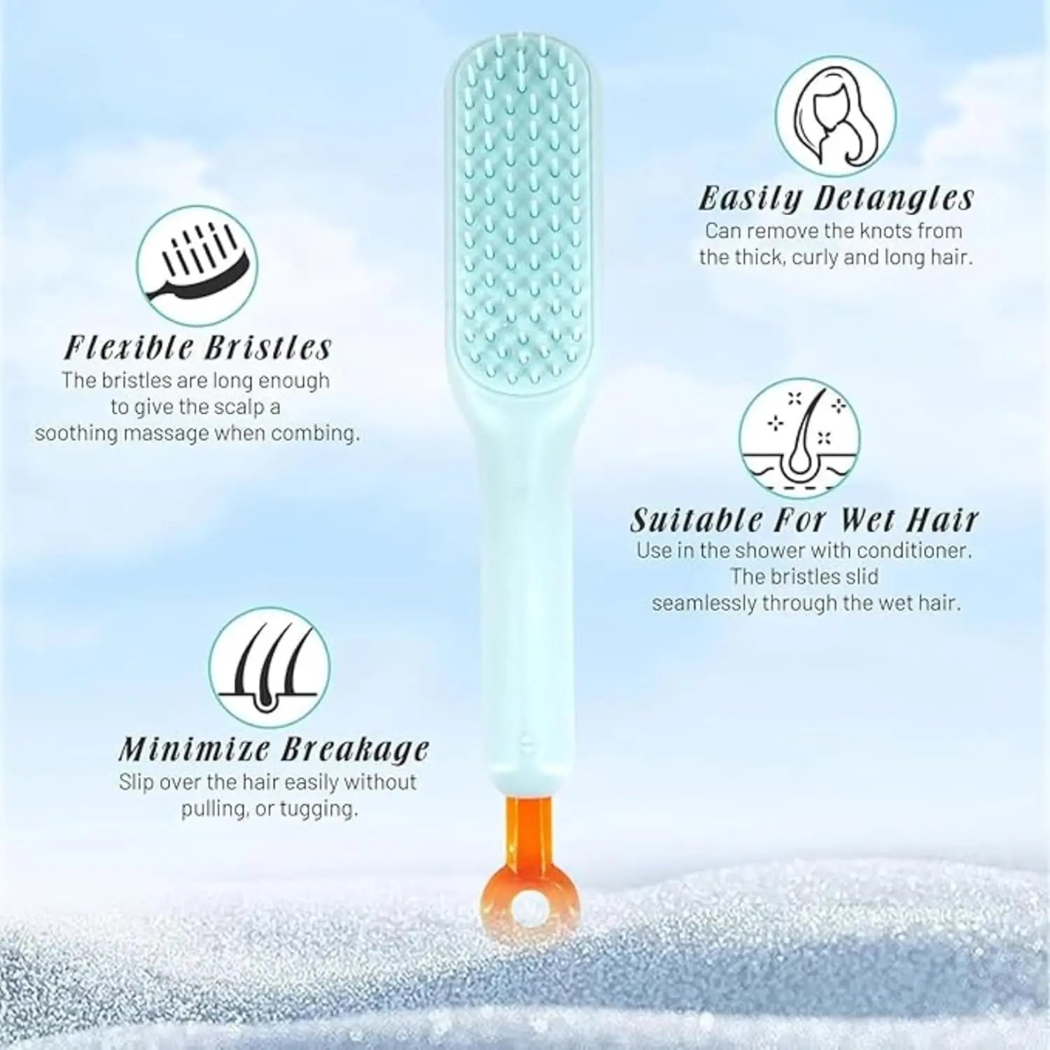 Self-Cleaning Hair Brush.