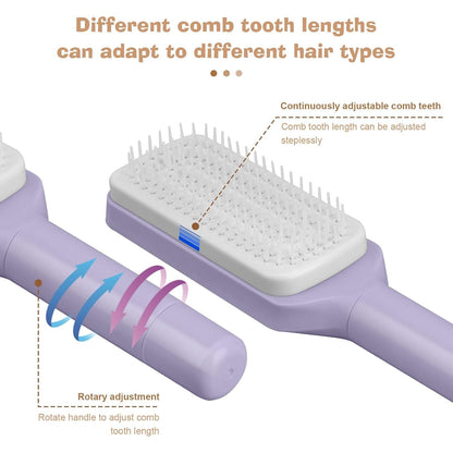 4 - in - 1 Self - Cleaning Detangling Hairbrush - Hair Fashion - Shoparc