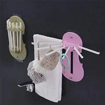 7-in-1 Multifunction Retractable Wall-Mounted Pull-Out Hanger Rack.