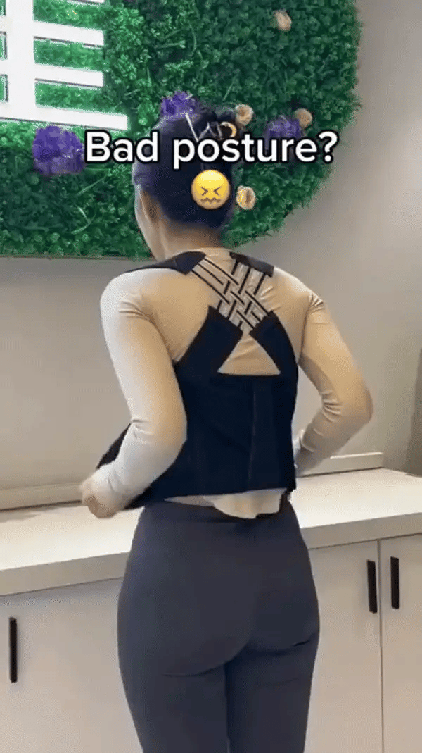 A person wearing the ShopArc Posture Corrector Belt, showcasing improved posture.