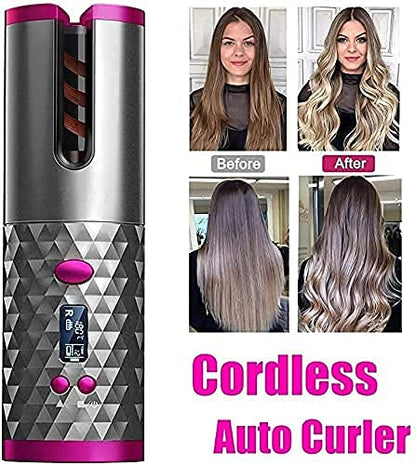 Cordless Automatic Hair Curler with LCD Display - Hair Fashion - Shoparc