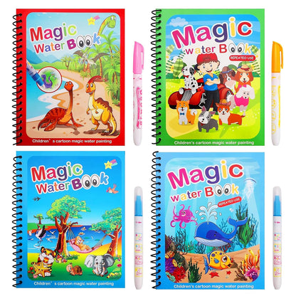 Magic Water Colouring Books (4 books + 4 Pens) - Shoparc
