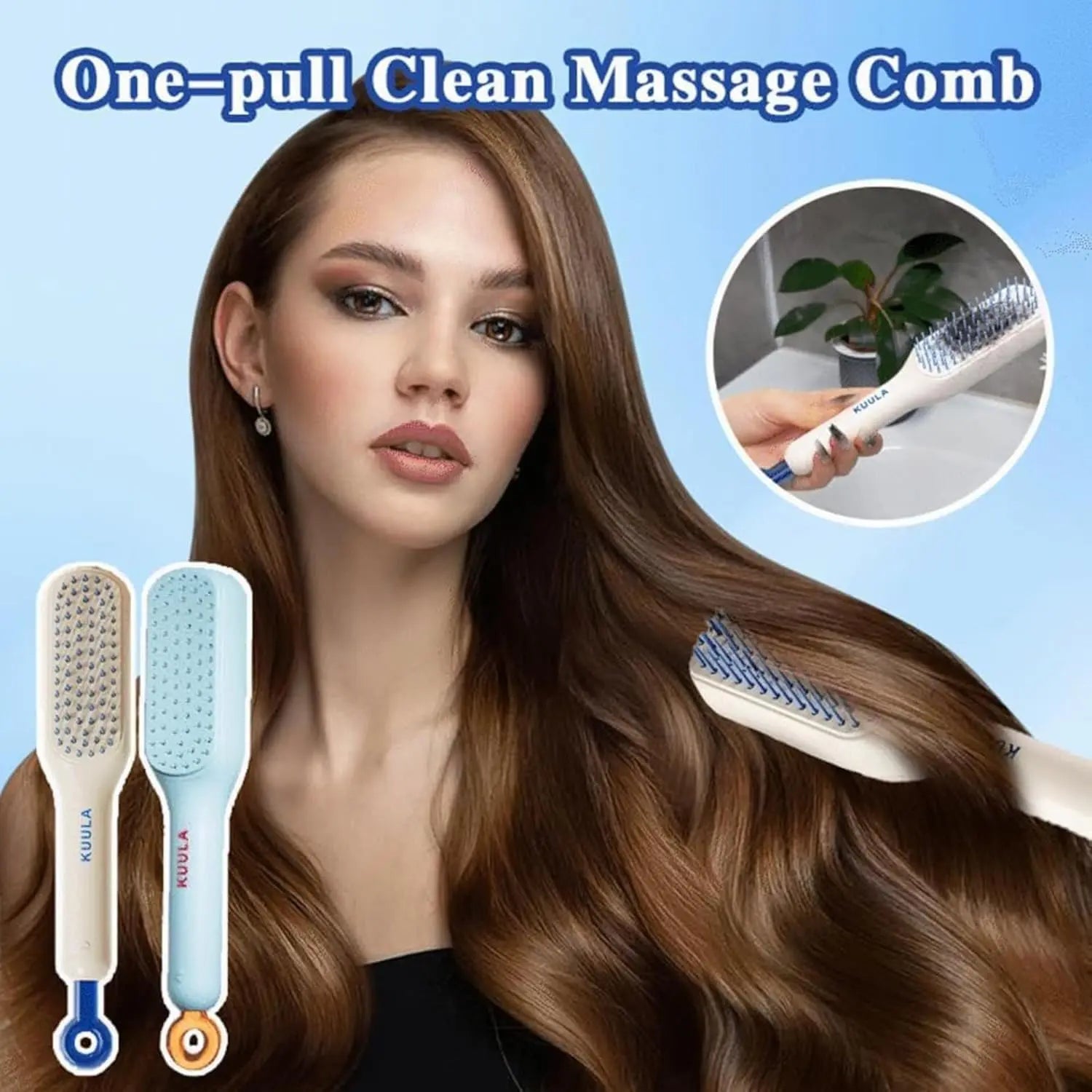 Self - Cleaning Hair Brush - Hair Fashion - Shoparc