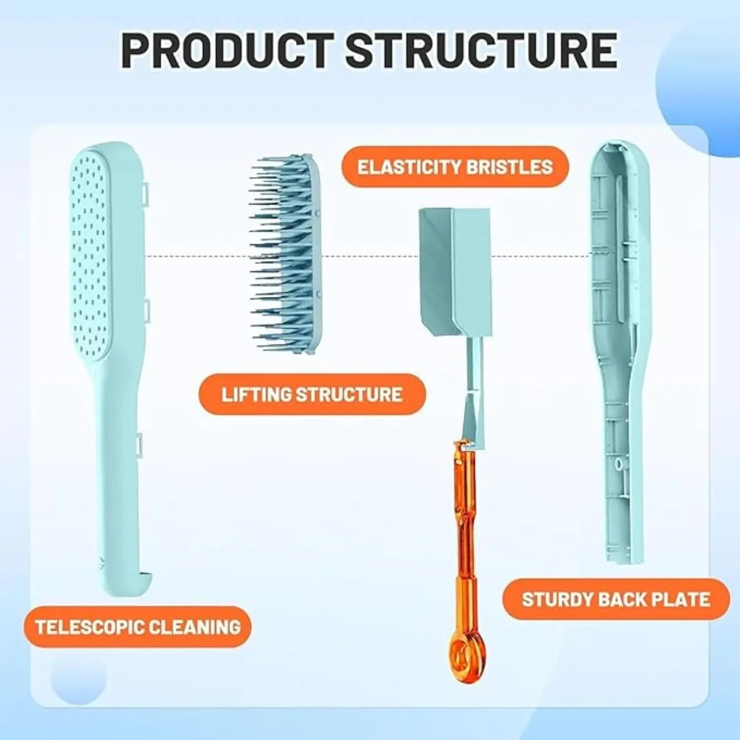 Self - Cleaning Hair Brush - Hair Fashion - Shoparc