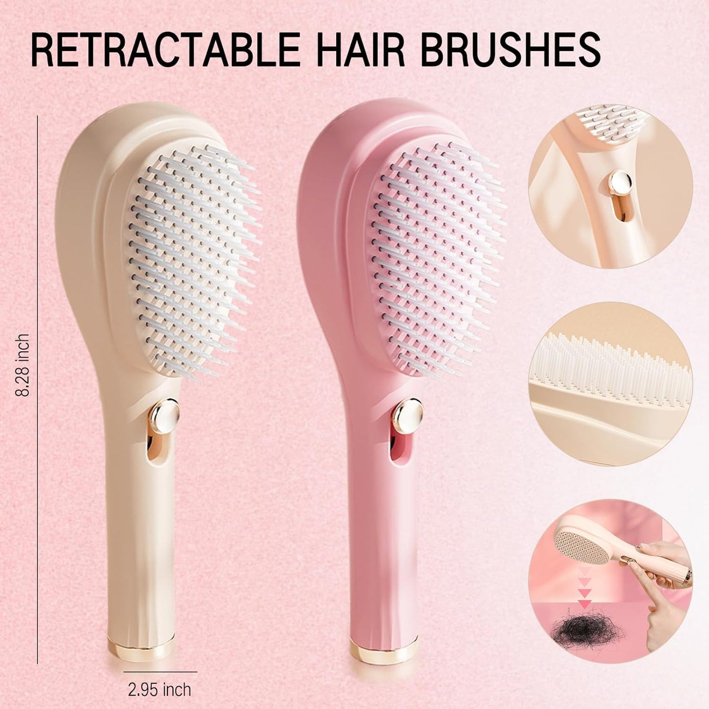 Self - Cleaning Hair Brush [LARGE] - Hair Fashion - Shoparc